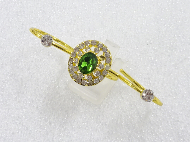 JAPANESE KIMONO / ANTIQUE COLORED STONE RING (SIZE 16)
